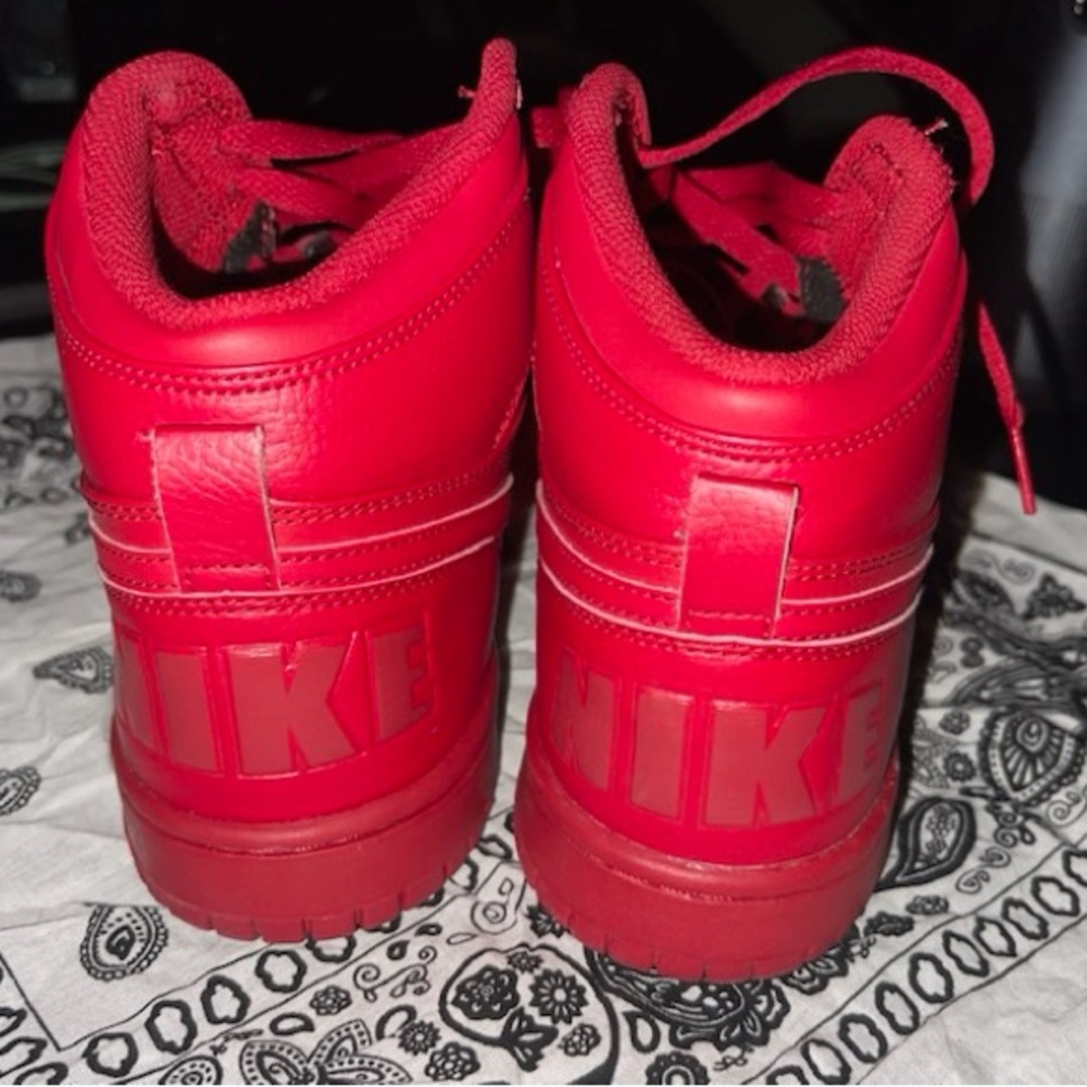 Red High-Top Sneakers - Picture 3 of 4